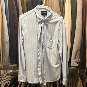 Bonobos Sky Blue Striped Casual Shirt